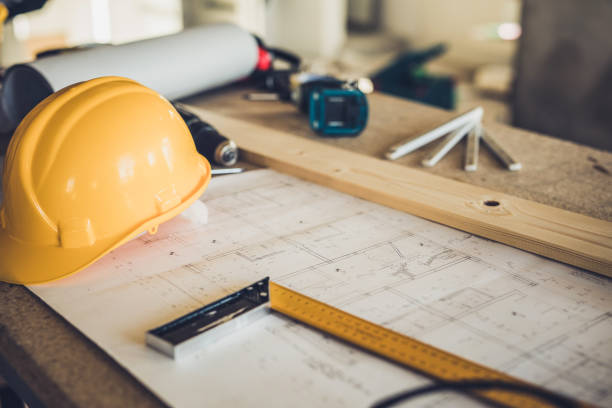 Manual Worker's Equipment At Construction Site Without People.